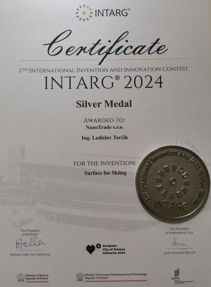 SKI365 INTARG 2024 certificate and medal b